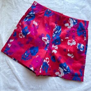 High-waist Abstract Floral Shorts Size Small